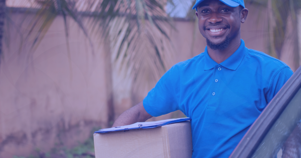 A man working for a logistics company